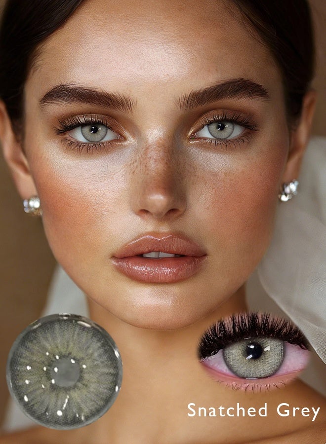 Catchu Look Grey Big Eyes Contact Lenses 14.5mm Colored Makeup Lenses - Image 2